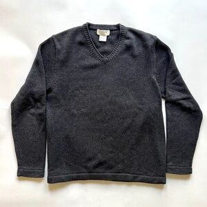 Vintage! J.Crew Mens Gray V-neck Cotton Sweater - Size Large
